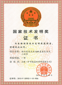 Certificato del Premio Nazionale per l'Invenzione Tecnologica
